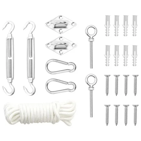 Sail awning accessory set 9 pcs stainless steel by vidaXL, Accessories for awnings - Ref: Foro24-310248, Price: 22,11 €, Disc...