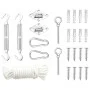 Sail awning accessory set 9 pcs stainless steel by vidaXL, Accessories for awnings - Ref: Foro24-310248, Price: 22,11 €, Disc...