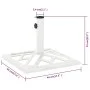 Base de sombrilla de hierro fundido blanco 44x44x31 cm de vidaXL, Bases para sombrillas - Ref: Foro24-317761, Precio: 55,81 €...