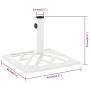 Weißer Sonnenschirmständer aus Gusseisen, 44 x 44 x 31 cm von vidaXL, Schirmständer - Ref: Foro24-317761, Preis: 56,89 €, Rab...
