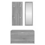 Set de mueble zapatero 3 en 1 madera contrachapada gris Sonoma de vidaXL, Zapateros y organizadores de calzado - Ref: Foro24-...
