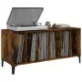 Mueble discos madera contrachapada roble ahumado 100x38x48 cm de vidaXL, Almacenamiento para CD y DVD - Ref: Foro24-831986, P...