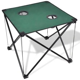 Folding Camping Table, Dark Green by vidaXL, camping furniture - Ref: Foro24-41489, Price: 21,78 €, Discount: %