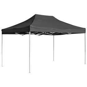 Carpa plegable profesional de aluminio gris antracita 4,5x3 m