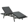 Garden lounger with gray synthetic rattan cushion by vidaXL, Loungers - Ref: Foro24-48147, Price: 159,57 €, Discount: %
