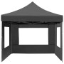 Carpa plegable con paredes aluminio gris antracita 4,5x3 m