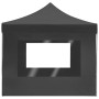 Carpa plegable con paredes aluminio gris antracita 4,5x3 m