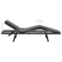 Gartenliege mit grauem synthetischem Rattankissen von vidaXL, Liegen - Ref: Foro24-48147, Preis: 157,02 €, Rabatt: %