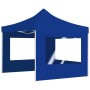 Carpa plegable profesional con paredes aluminio azul 2x2 m