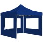 Carpa plegable profesional con paredes aluminio azul 2x2 m