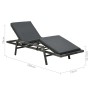 Garden lounger with gray synthetic rattan cushion by vidaXL, Loungers - Ref: Foro24-48147, Price: 157,02 €, Discount: %