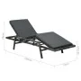Garden lounger with gray synthetic rattan cushion by vidaXL, Loungers - Ref: Foro24-48147, Price: 159,57 €, Discount: %