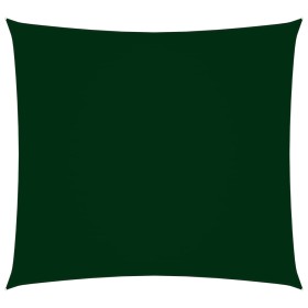 Toldo de vela cuadrado tela Oxford verde oscuro 2x2 m