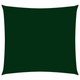 Toldo de vela cuadrado tela Oxford verde oscuro 3x3 m