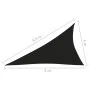 Dreieckiges Segel-Sonnensegel aus schwarzem Oxford-Stoff, 4x5x6,4 m. von vidaXL, Sonnenschirme - Ref: Foro24-135789, Preis: 3...