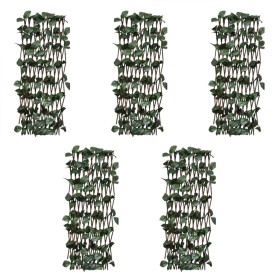 Vallas enrejadas de sauce 5 uds hojas artificiales 180x30 cm by vidaXL, fence panels - Ref: Foro24-147751, Price: 36,92 €, Di...