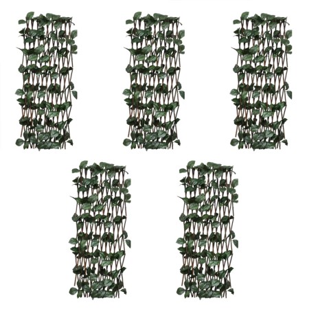 Vallas enrejadas de sauce 5 uds hojas artificiales 180x30 cm by vidaXL, fence panels - Ref: Foro24-147751, Price: 36,92 €, Di...