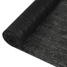 Red de privacidad HDPE negro 1x10 m 150 g/m²