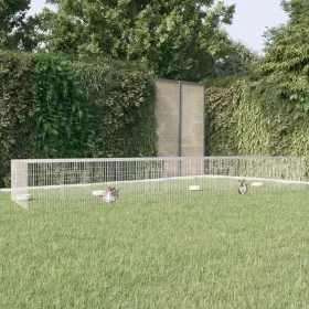 Jaula para conejos 4 paneles hierro galvanizado 433x109x54 cm by vidaXL, Cages and habitats for small animals - Ref: Foro24-1...