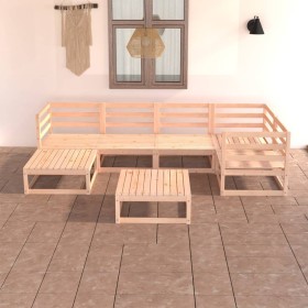7-teiliges Gartensitzgruppen-Set aus massivem Kiefernholz. von vidaXL, Gartensets - Ref: Foro24-3075689, Preis: 419,74 €, Rab...