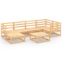 7-teiliges Gartensitzgruppen-Set aus massivem Kiefernholz. von vidaXL, Gartensets - Ref: Foro24-3075689, Preis: 413,00 €, Rab...