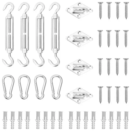 Juego de accesorios para toldo de vela 12 pzas acero inoxidable by vidaXL, Accessories for awnings - Ref: Foro24-310241, Pric...
