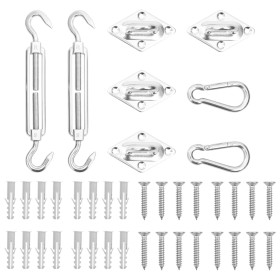 Sonnensegel-Zubehörset, 8-teilig, Edelstahl von vidaXL, Zubehör für Markisen - Ref: Foro24-310243, Preis: 15,68 €, Rabatt: %