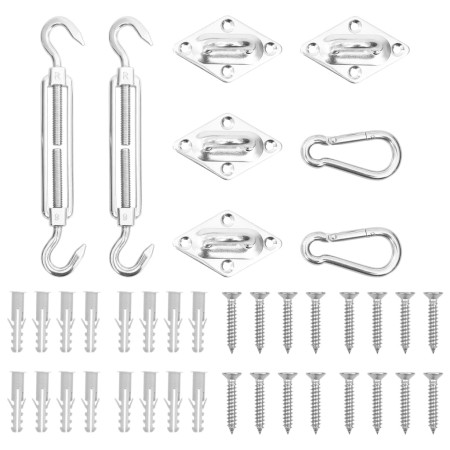 Sonnensegel-Zubehörset, 8-teilig, Edelstahl von vidaXL, Zubehör für Markisen - Ref: Foro24-310243, Preis: 15,68 €, Rabatt: %