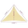 Toldo de vela HDPE beige 160 g/m² 6x6x6 m de vidaXL, Sombrillas - Ref: Foro24-311157, Precio: 39,00 €, Descuento: %