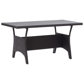 Gartentisch aus schwarzem synthetischem Rattan 120x70x66 cm von vidaXL, Gartentische - Ref: Foro24-316585, Preis: 185,76 €, R...