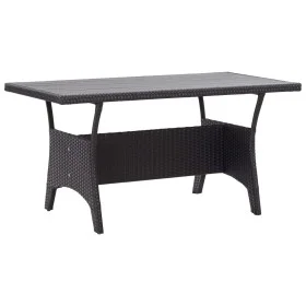 Mesa de jardín ratán sintético negro 120x70x66 cm by vidaXL, Garden tables - Ref: Foro24-316585, Price: 210,00 €, Discount: %