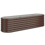 Jardinera arriate acero recubrimiento polvo marrón 152x40x36 cm by vidaXL, Pots and planters - Ref: Foro24-318870, Price: 37,...