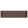 Jardinera arriate acero recubrimiento polvo marrón 152x40x36 cm by vidaXL, Pots and planters - Ref: Foro24-318870, Price: 37,...