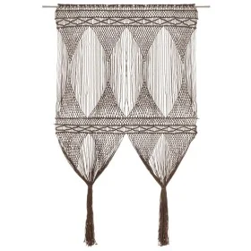Cortina de macramé algodón gris taupé 140x240 cm by vidaXL, Curtains and curtains - Ref: Foro24-323984, Price: 51,68 €, Disco...