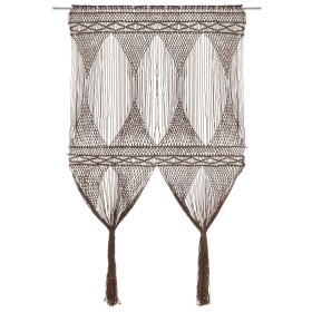 Graue Taupe-Makramee-Baumwollvorhang 140x240 cm von vidaXL, Vorhänge und Gardinen - Ref: Foro24-323984, Preis: 50,99 €, Rabat...