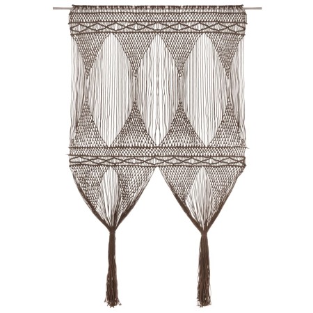 Cortina de macramé algodón gris taupé 140x240 cm de vidaXL, Cortinas y visillos - Ref: Foro24-323984, Precio: 52,61 €, Descue...