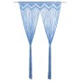 Cortina de macramé algodón azul 140x240 cm by vidaXL, Curtains and curtains - Ref: Foro24-323986, Price: 42,56 €, Discount: %