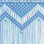 Cortina de macramé algodón azul 140x240 cm by vidaXL, Curtains and curtains - Ref: Foro24-323986, Price: 41,88 €, Discount: %