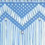 Cortina de macramé algodón azul 140x240 cm by vidaXL, Curtains and curtains - Ref: Foro24-323986, Price: 42,56 €, Discount: %
