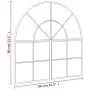 Espejo de pared arco de hierro negro 80x80 cm by vidaXL, Mirrors - Ref: Foro24-3200631, Price: 126,67 €, Discount: %