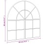 Schwarzer Eisenbogen-Wandspiegel 80x80 cm von vidaXL, Spiegel - Ref: Foro24-3200631, Preis: 137,47 €, Rabatt: %
