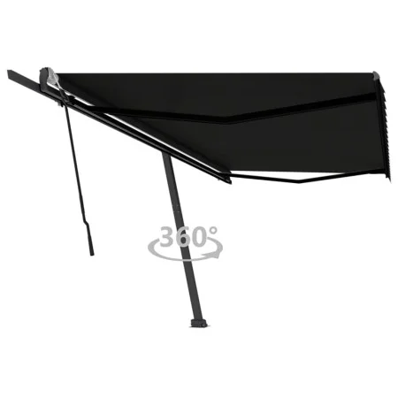 Toldo de pie retráctil manual gris antracita 500x300 cm de vidaXL, Toldos - Ref: Foro24-3069779, Precio: 636,36 €, Descuento: %