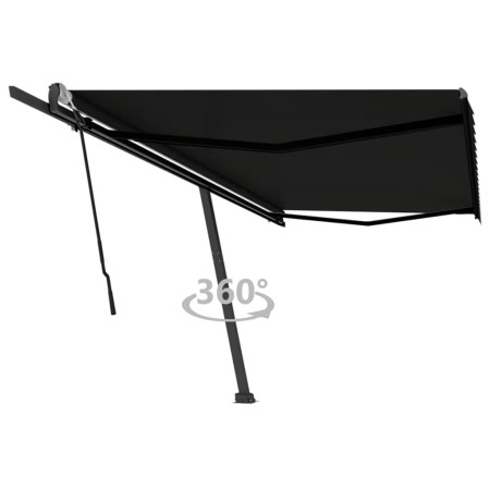 Toldo de pie retráctil manual gris antracita 500x300 cm by vidaXL, Awnings - Ref: Foro24-3069779, Price: 585,43 €, Discount: %