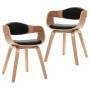 Dining chairs 2 units curved wood and synthetic leather by vidaXL, dining chairs - Ref: Foro24-287388, Price: 299,61 €, Disco...