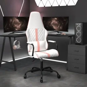Gaming-Stuhl mit Massagefunktion, aus rosa und weißem Kunstleder. von vidaXL, Gaming-Stühle - Ref: Foro24-345565, Preis: 103,...
