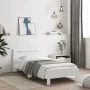 Estructura cama con cabecero madera ingeniería blanco 100x200cm de vidaXL, Camas y somieres - Ref: Foro24-838526, Precio: 79,...