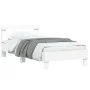 Estructura cama con cabecero madera ingeniería blanco 100x200cm de vidaXL, Camas y somieres - Ref: Foro24-838526, Precio: 79,...