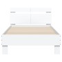 Estructura cama con cabecero madera ingeniería blanco 100x200cm