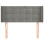 Cabecero de terciopelo gris claro 93x16x78/88 cm