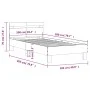 Cama con cabecero madera de ingeniería marrón roble 100x200 cm de vidaXL, Camas y somieres - Ref: Foro24-838532, Precio: 91,5...
